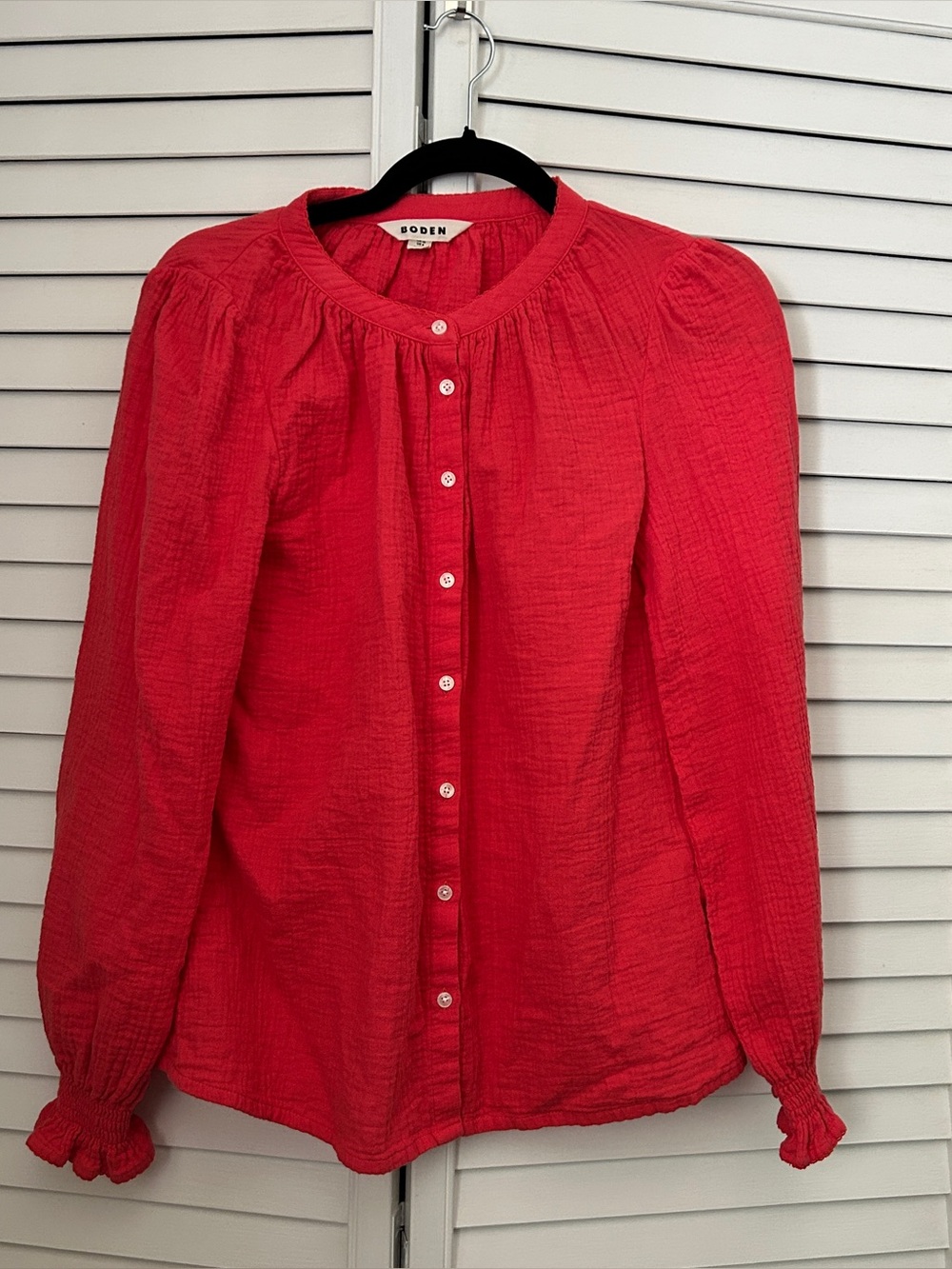 Boden Eve Double Cloth Linen Blouse size 6